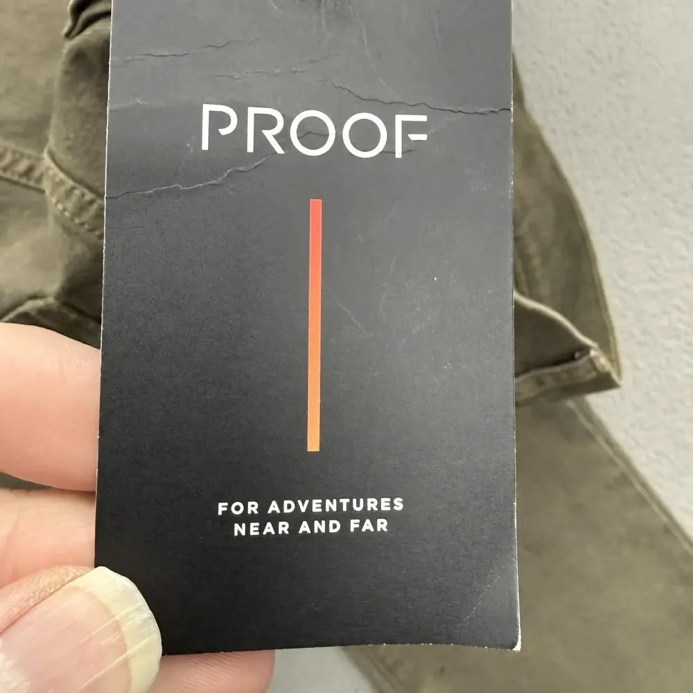 Proof Jeans Mens 30x32 Green Olive Slim Straight Stretch TruTemp 365 Zip Fly - Picture 6 of 9